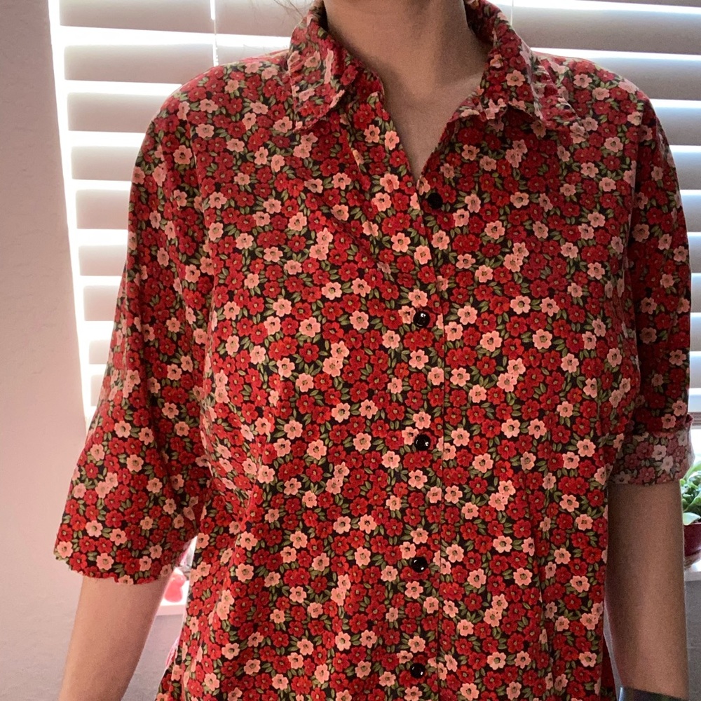 Floral button down